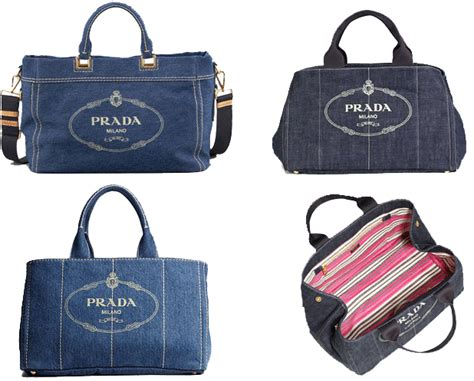 borsa denim prada